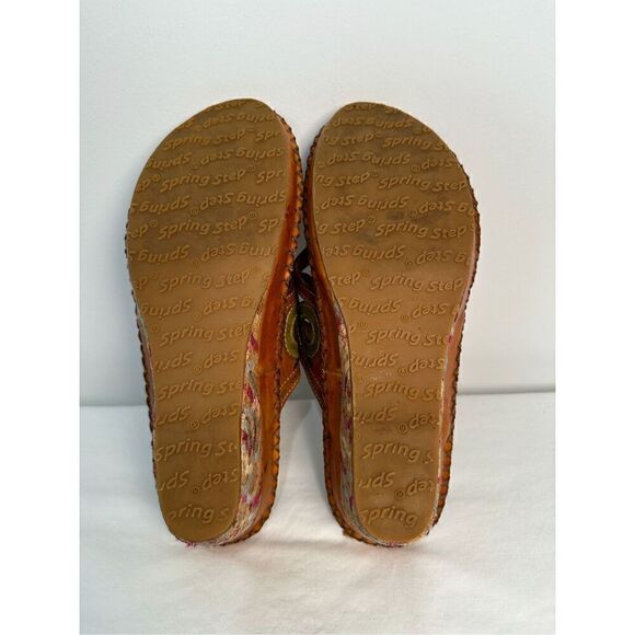 L’ Artiste Spring Step women’s wedge multi color sandal size 10. #S-1165 - Picture 9 of 10